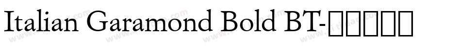 Italian Garamond Bold BT字体转换
